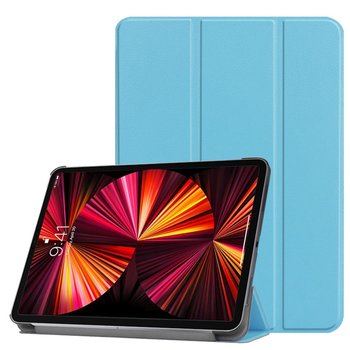 iLike Tri-Fold Etui z podstawką z ekoskóry Apple iPad Pro 11'' 4. generacji (2022) / 2018 / 2020 / 2021 Błękitny - RIFF
