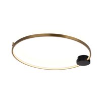 Iluminar, Nowoczesny Plafon LED Eye 40, czarno-złoty, 40 cm