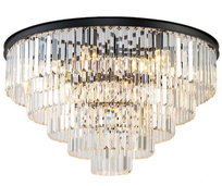 Iluminar, Plafon okrągły kryształowy Hereford Fall XL, 80 cm