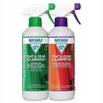 Impregnacja namiotów Nikwax Tent&Gear SolarWash i SolarProof 2x500 ml NIKWAX