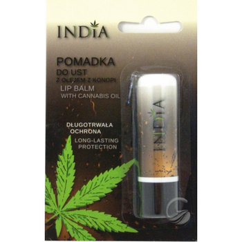 India, Cannabis Oil, Pomadka do ust z olejem z konopi, 3,8 g - India