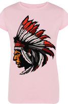 Indianin Męski Modny T-shirt Logo Nadruk Rozm.S