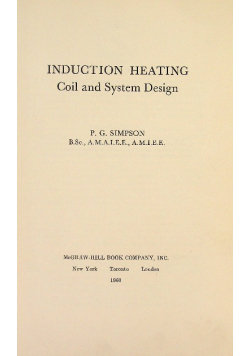 Induction heating coil and system design - McGraw-Hill | Książka w Empik