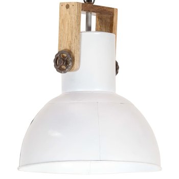 Industrialna lampa wisząca, 25 W, biała, okrągła, 32 cm, E27 - vidaXL