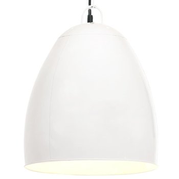 Industrialna lampa wisząca, 25 W, biała, okrągła, 42 cm, E27 - vidaXL