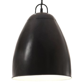 Industrialna lampa wisząca, 25 W, czarna, okrągła, 32 cm, E27 - vidaXL