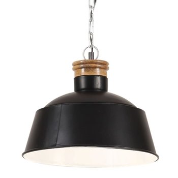 Industrialna lampa wisząca, 32 cm, czarna, E27 - vidaXL