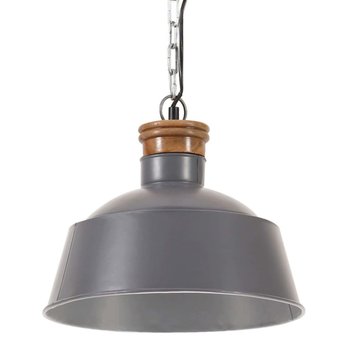Industrialna lampa wisząca, 32 cm, szara, E27 - vidaXL