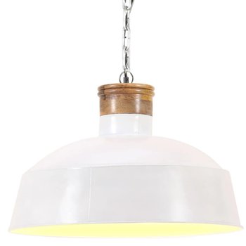 Industrialna lampa wisząca, 42 cm, biała, E27 - vidaXL