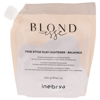 Inebrya Free Style rozjaśniacz glinka, umożliwia zmianę koloru do 5 tonów, neutralizuje żółte odcienie włosów, 400g - Inebrya