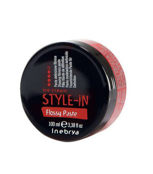 Inebrya, Ice Cream Style-In Flossy Paste, Pasta modelująca do włosów, 100 ml - Inebrya
