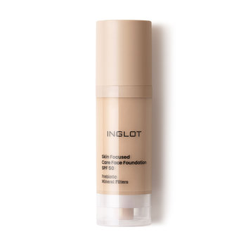 Inglot, Pielęgnacyjny Podkład Do Twarzy Skin Focused Spf 50, Ivory Beige 302, 30ml - INGLOT