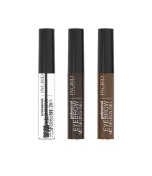Ingrid, Professional, żel do modelowania brwi Dark Brown, 9 ml - Ingrid