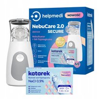 INHALATOR NEBULIZATOR HELPMEDI NEBUCARE 2.0 SECURE + SÓL FIZJOLOGICZNA Helpmedi
