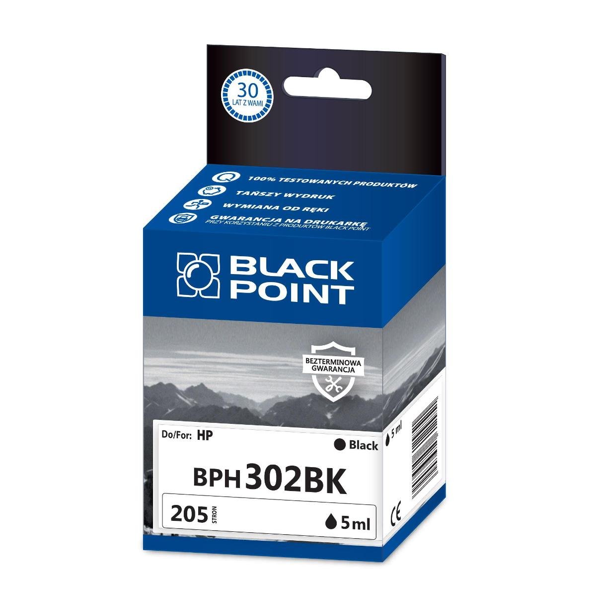 Фото - Чорнила й тонер Black Point Ink/Tusz BP  [BPH302BK] (HP F6U66AE)