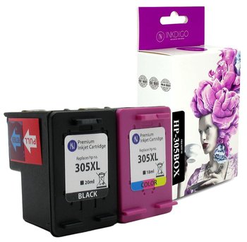 INKDIGO 305XL zgodny zestaw Tuszów do HP Deskjet 2320 2710 2720 2752 Czarny + Kolor 20ml/18ml - Inkdigo