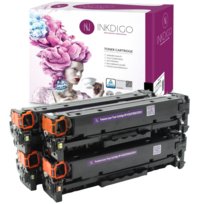 INKDIGO CE410X & CE411A - CE413A zgodny zestaw Tonerów do HP Laserjet 351A 451nw 475Dn 475Dw CMYK