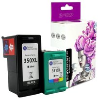 INKDIGO Tusze 350 XL & 351 XL zgodny zestaw do HP 4260 5742 6413 Czarny + Kolor