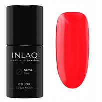 INLAQ Lakier Hybrydowy Czerwony 6ml Czerwony Lakier Do Paznokci - HEMA Free