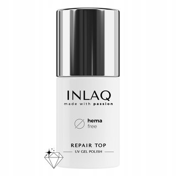 INLAQ Top Coat Hybrydowy 6ml No Wipe Kauczukowy Nabłyszczający HEMA Free - INLAQ