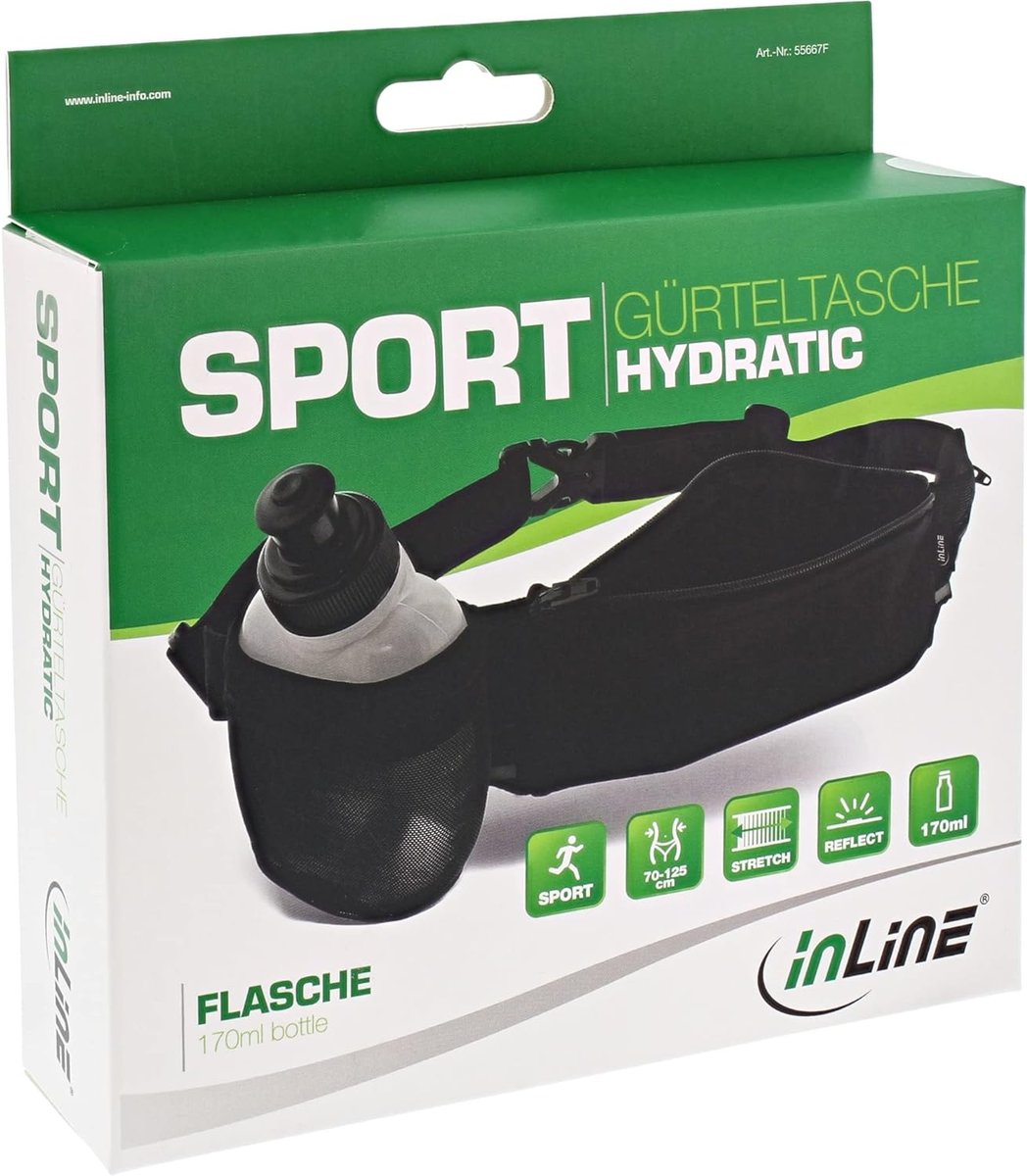 InLine 55667F sportowa nerka szaszetka na pasek Hydratic z butelką, dla ...