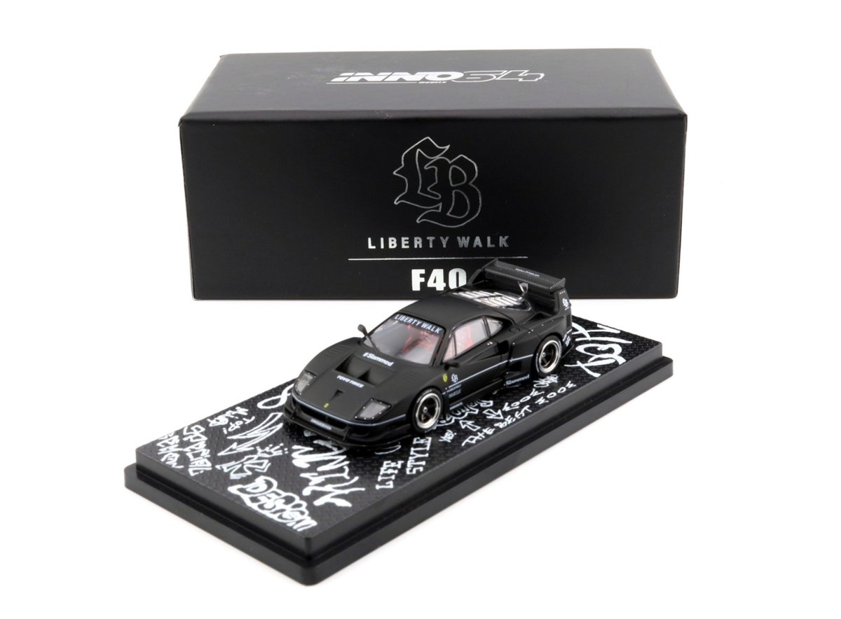 INNO MODELS LBWK Ferrari F40 Liberty Walk Matte Black Special Edition ...