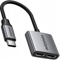 INNOSTYLE ADAPTER 2X USB-C PRZEJŚCIÓWKA KABEL TYP C DO SAMSUNG APPLE Z DAC