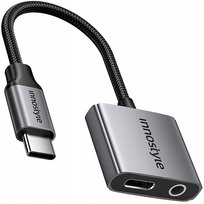 INNOSTYLE ADAPTER USB-C MINI JACK 3,5 PRZEJŚCIÓWKA KABEL AUX DO SAMSUNG DAC