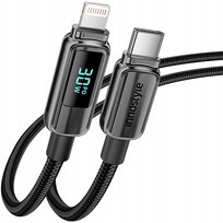 INNOSTYLE KABEL Z WYŚWIETLACZEM USB-C LIGHTNING DO IPHONE 12 13 14 30W 1M