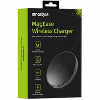 INNOSTYLE MAGEASE ŁADOWARKA INDUKCYJNA BEZPRZEWODOWA DO MAGSAFE IPHONE MAGEASE 15W CZARNA