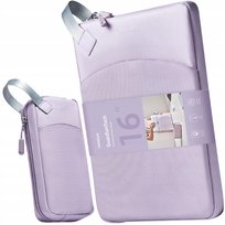 INNOSTYLE ZESTAW TORBA NA LAPTOPA 16 WODOODPORNA + ETUI NA GADŻETY FIOLET