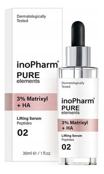 InoPharm, Pure Elements, liftingujące serum do twarzy z 3% matrixil i kwasem hialuronowym, 30 ml - InoPharm