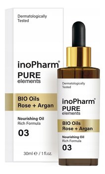InoPharm, Pure Elements, serum do twarzy i szyi z organicznymi olejkami różanymi i arganowym, 30 ml - InoPharm
