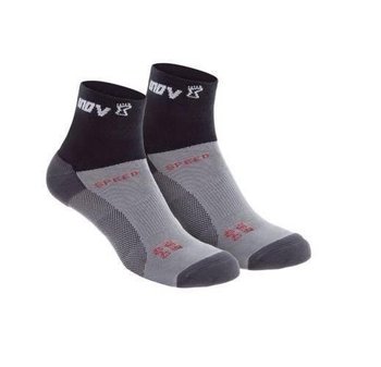 inov-8 , Skarpety, Speed Sock Mid, 2-pak, czarno-szary, rozmiar 35-39 - inov-8