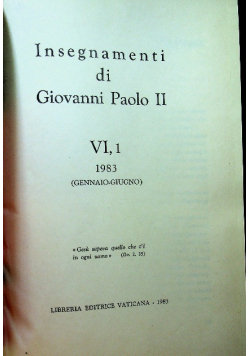 Insegnamenti di Giovanni Paolo II tom VI część 1 - Opracowanie zbiorowe ...