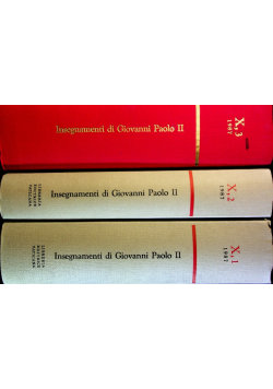 Insegnamenti di Giovanni Paolo II tom X część 1 do 3 1987 - Opracowanie ...