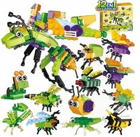 INSEKTY ROBAKI KLOCKI FIGURKI OWADY PUZLE 3D SUPER ZESTAW 12w1 Insekt