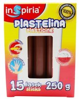 Inspiria Plastelina-Komplet:15Lasek 250G Brązowa 9899