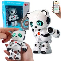 INTELIGENTNA PANDA ROBOT DLA DZIECI POWTARZA GŁOS ŚWIECI GRA – ZABAWKA, KTÓRA MÓWI I REAGUJE NA DOTYK Prezent Dla Chłopca i Dziewczynki Wnuczka Wnuczki + EBOOK-1 Pltb
