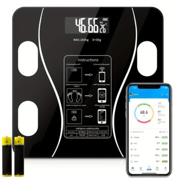Inteligentna Waga Łazienkowa, Analityczna 180Kg Bluetooth Na Aplikację - Inny producent