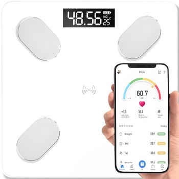 Inteligentna Waga Łazienkowa Bluetooth Analityczna Biała - Retoo