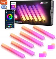 Inteligentne Panele Led 6+2 Lampa Ścienna Lightbar Rgbic Wifi Glide Wall
