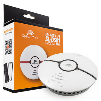 Inteligentny Bezprzewodowy czujnik dymu WiFi Smart Life Tuya Spacetronik SL-DS01 - Spacetronik