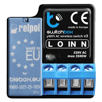 Inteligentny włącznik jednokanałowy switchBox V3 230V WiFi BLEBOX - BLEBOX