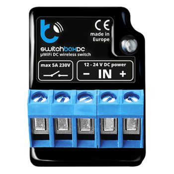 Inteligentny włącznik jednokanałowy switchBoxDC 12/24V WiFi BLEBOX - BLEBOX