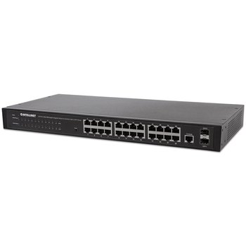 Intellinet GIGA Switch 24x RJ45 + 2x SFP WEB-SMART VLAN QOS RACK - Intellinet