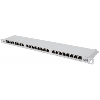 Intellinet Patch panel 24P C6 0,5U szary - Intellinet