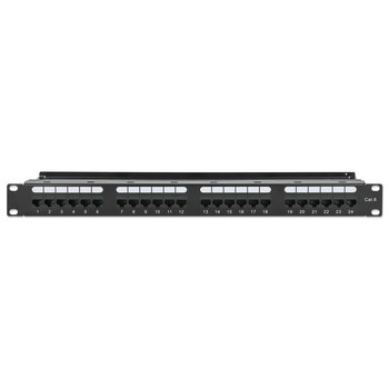 Intellinet Patch Panel 24x RJ45 Cat6 UTP ze wspornikiem do kabli - Intellinet