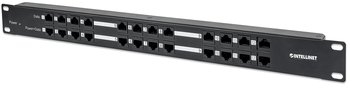 Intellinet Patch panel zasilający PoE 24 porty RJ45, 120W, 1U, Cat5e - Intellinet