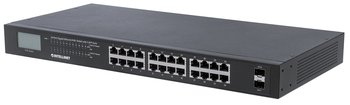 Intellinet Switch Gigabit 24x RJ45 PoE+, 2x SFP, wyświetlacz LCD - Intellinet